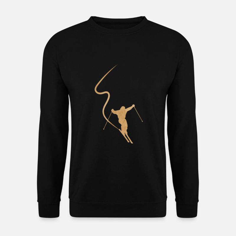 Skifahren Skispringen Wintersport Figur - Unisex Pullover - Schwarz