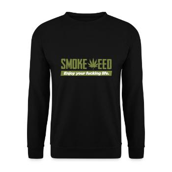 Weed weed - Unisex Sweatshirt - black - Front - Alina (178cm) & Michal (187cm)