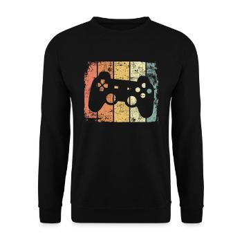 Gaming retro - Unisex Sweatshirt - black - Front - Alina (178cm) & Michal (187cm)