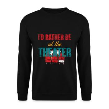 theatre - Unisex Sweatshirt - black - Front - Alina (178cm) & Michal (187cm)