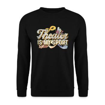 theatre - Unisex Sweatshirt - black - Front - Alina (178cm) & Michal (187cm)