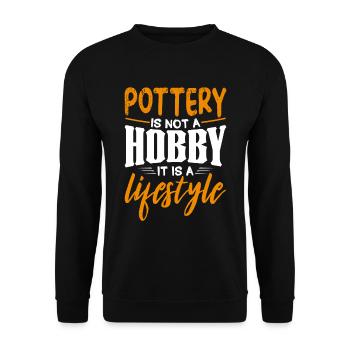 do pottery - Unisex Sweatshirt - black - Front - Alina (178cm) & Michal (187cm)
