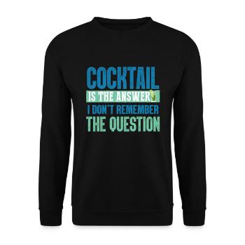 cocktails - Unisex Sweatshirt - black - Front - Alina (178cm) & Michal (187cm)