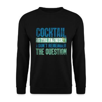 Cocktail bar - Unisex Sweatshirt - black - Front - Alina (178cm) & Michal (187cm)