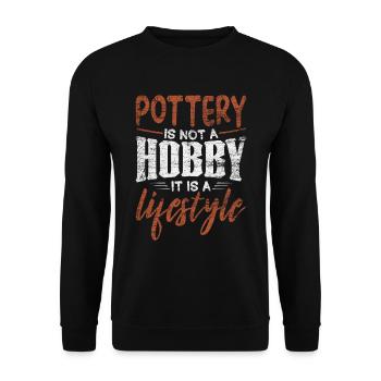 do pottery - Unisex Sweatshirt - black - Front - Alina (178cm) & Michal (187cm)