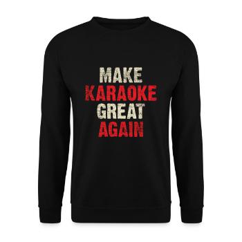 Karaoke - Unisex Sweatshirt - black - Front - Alina (178cm) & Michal (187cm)