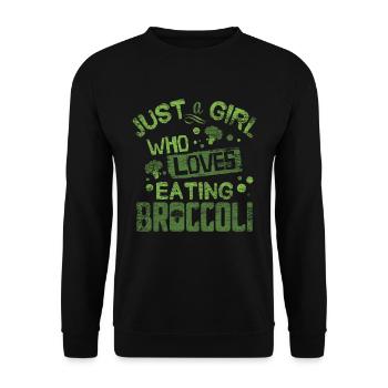 broccoli - Unisex Sweatshirt - black - Front - Alina (178cm) & Michal (187cm)