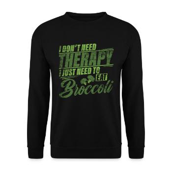 broccoli - Unisex Sweatshirt - black - Front - Alina (178cm) & Michal (187cm)