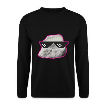 Geologe Landvermesser Stein Brille Geschenk - Unisex Pullover - Schwarz - Vorne - Alina (178cm) & Michal (187cm)