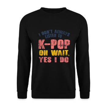 K-Pop - Unisex Sweatshirt - black - Front - Alina (178cm) & Michal (187cm)