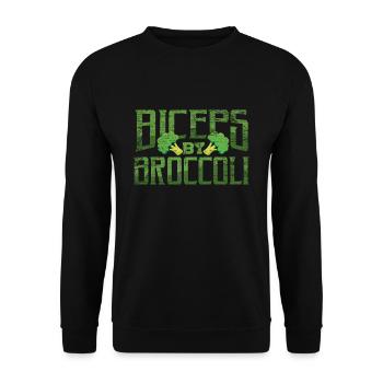 broccoli - Unisex Sweatshirt - black - Front - Alina (178cm) & Michal (187cm)