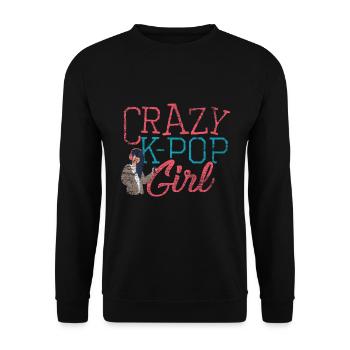 K-POP - Sweat-shirt Unisexe - noir - Devant - Alina (178cm) & Michal (187cm)