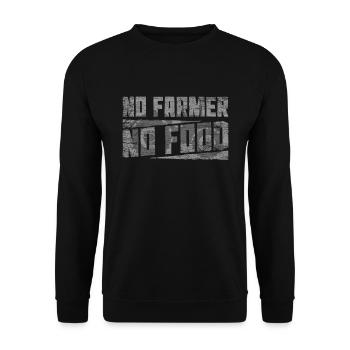 Landwirt - Unisex Pullover - Schwarz - Vorne - Alina (178cm) & Michal (187cm)