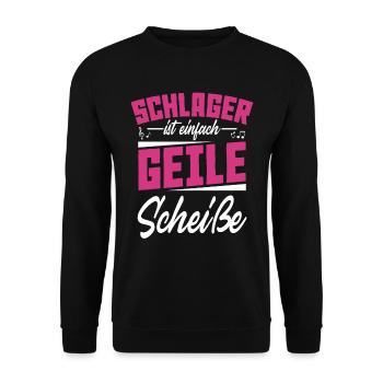 Schlager - Unisex Pullover - Schwarz - Vorne - Alina (178cm) & Michal (187cm)