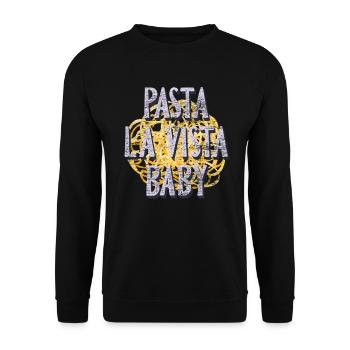 pasta - Unisex Sweatshirt - black - Front - Alina (178cm) & Michal (187cm)
