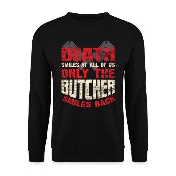 Metzger - Unisex Pullover - Schwarz - Vorne - Alina (178cm) & Michal (187cm)