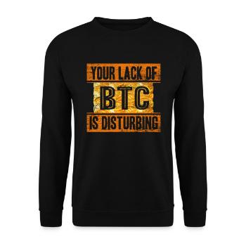 Bitcoin - Sweat-shirt Unisexe - noir - Devant - Alina (178cm) & Michal (187cm)