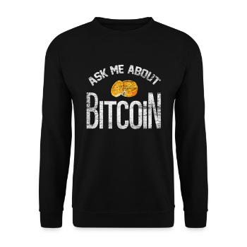 Bitcoin - Sweat-shirt Unisexe - noir - Devant - Alina (178cm) & Michal (187cm)