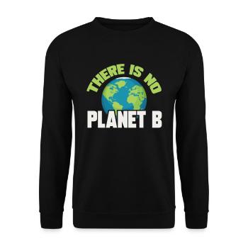 Climate change Climate protection - Unisex Sweatshirt - black - Front - Alina (178cm) & Michal (187cm)