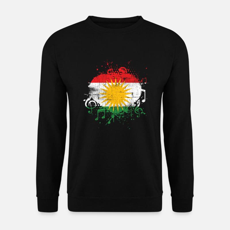 Kurdistan Flagge Musik - Unisex Pullover - Schwarz