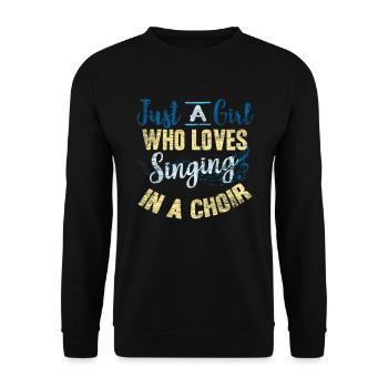 Chor Sängerin - Unisex Pullover - Schwarz - Vorne - Alina (178cm) & Michal (187cm)