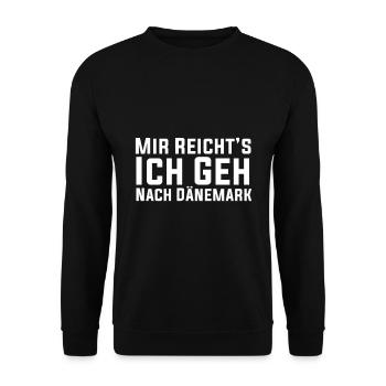 Dänemark Auswandern Skandinavien Geschenk - Unisex Pullover - Schwarz - Vorne - Alina (178cm) & Michal (187cm)
