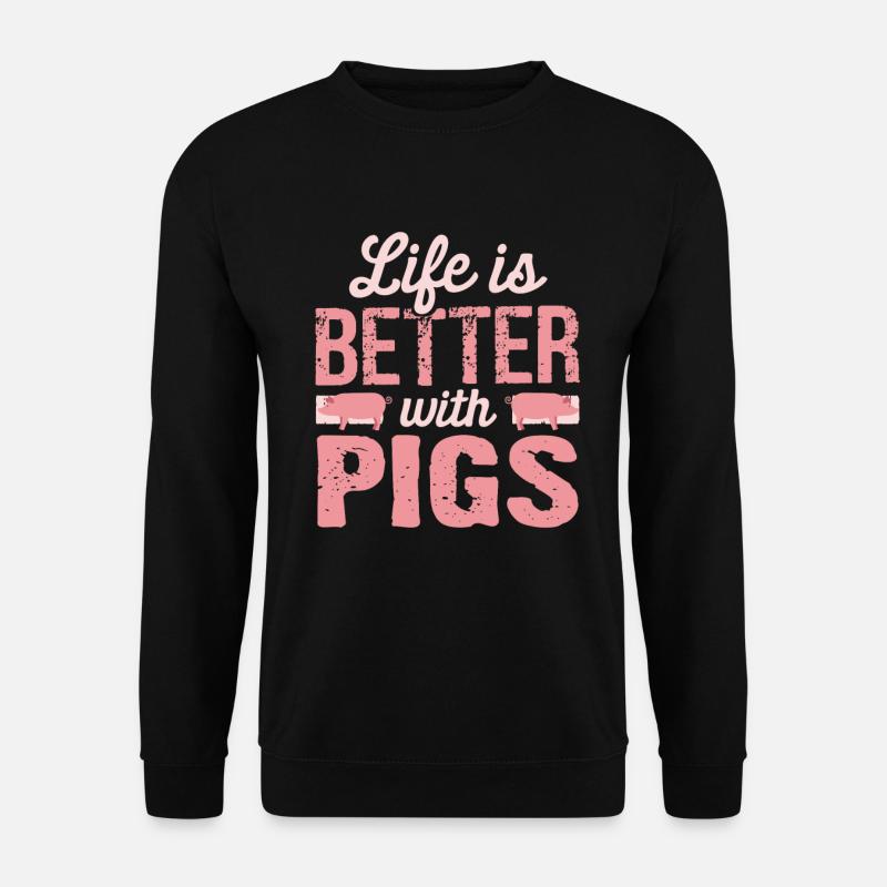 Schwein - Unisex Pullover - Schwarz