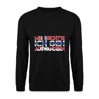 Norwegen Angeln Auswandern Geschenk - Unisex Pullover - Schwarz - Vorne - Alina (178cm) & Michal (187cm)