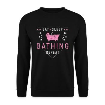 Bathroom bathroom bathtub - Unisex Sweatshirt - black - Front - Alina (178cm) & Michal (187cm)