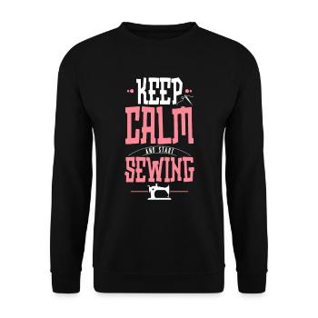 Nähen - Unisex Pullover - Schwarz - Vorne - Alina (178cm) & Michal (187cm)