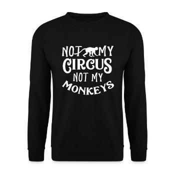 Singe singe - Sweat-shirt Unisexe - noir - Devant - Alina (178cm) & Michal (187cm)