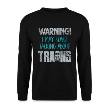 Trains de chemin de fer - Sweat-shirt Unisexe - noir - Devant - Alina (178cm) & Michal (187cm)