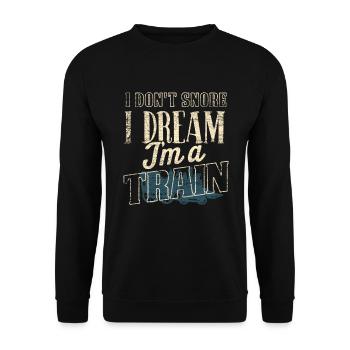 Train trains - Sweat-shirt Unisexe - noir - Devant - Alina (178cm) & Michal (187cm)