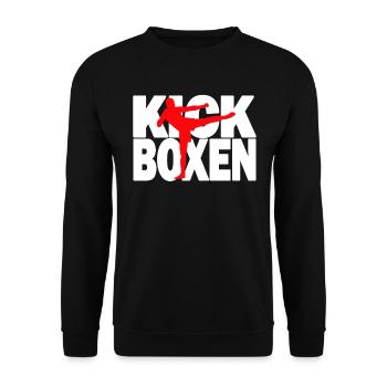 Kickboxen - Kickboxing Kickboxer Kickboxerin - Unisex Pullover - Schwarz - Vorne - Alina (178cm) & Michal (187cm)
