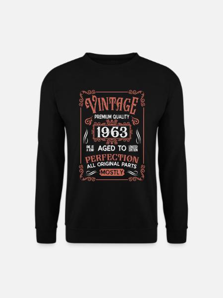 Birthday born in 1963 - Unisex Sweatshirt - black