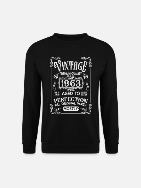 Anniversaire né en 1963 - Sweat-shirt Unisexe - noir