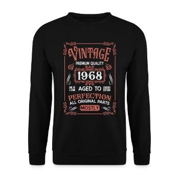Geburtstag Jahrgang 1968 - Unisex Pullover - Schwarz - Vorne - Alina (178cm) & Michal (187cm)