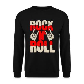 Rock n roll - Sweat-shirt Unisexe - noir - Devant - Alina (178cm) & Michal (187cm)