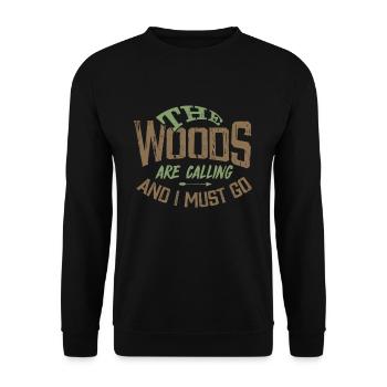 Wald - Unisex Pullover - Schwarz - Vorne - Alina (178cm) & Michal (187cm)