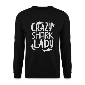 shark - Unisex Sweatshirt - black - Front - Alina (178cm) & Michal (187cm)