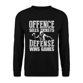 American Football - Unisex Pullover - Schwarz - Vorne - Alina (178cm) & Michal (187cm)