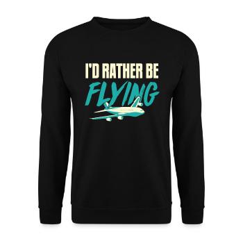 pilot - Unisex Sweatshirt - black - Front - Alina (178cm) & Michal (187cm)