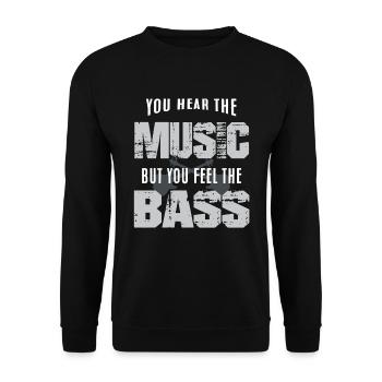Guitare basse - Sweat-shirt Unisexe - noir - Devant - Alina (178cm) & Michal (187cm)