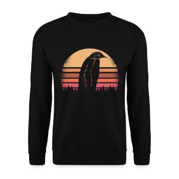 Pingouin - Sweat-shirt Unisexe - noir - Devant - Alina (178cm) & Michal (187cm)