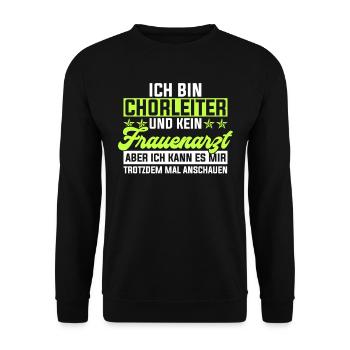 Chorleiter Dirigent Tenor Geschenk & Chorleiterin - Unisex Pullover - Schwarz - Vorne - Alina (178cm) & Michal (187cm)