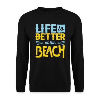 Beach - Unisex Sweatshirt - black - Front - Alina (178cm) & Michal (187cm)