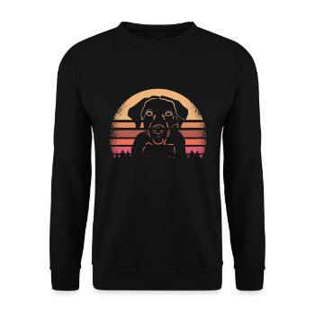 Labrador - Unisex Sweatshirt - black - Front - Alina (178cm) & Michal (187cm)