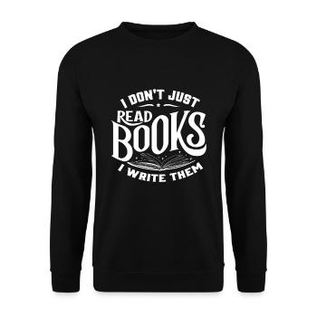 Author Writing books - Unisex Sweatshirt - black - Front - Alina (178cm) & Michal (187cm)