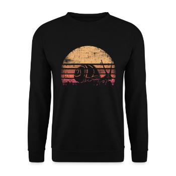 escargot - Sweat-shirt Unisexe - noir - Devant - Alina (178cm) & Michal (187cm)