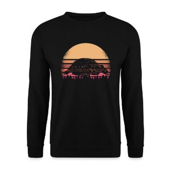 turtle - Unisex Sweatshirt - black - Front - Alina (178cm) & Michal (187cm)